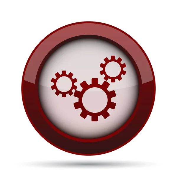 Settings Icon Internet Button White Background — Stock Photo, Image