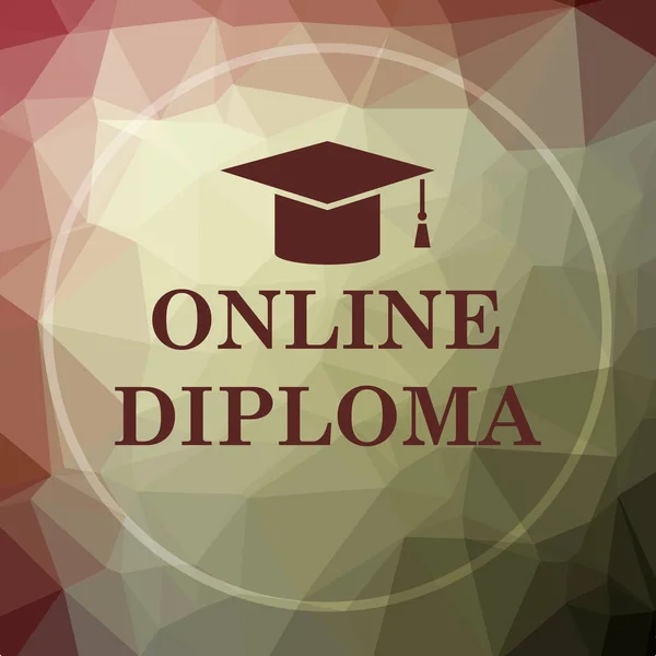 Icona del diploma online — Foto Stock