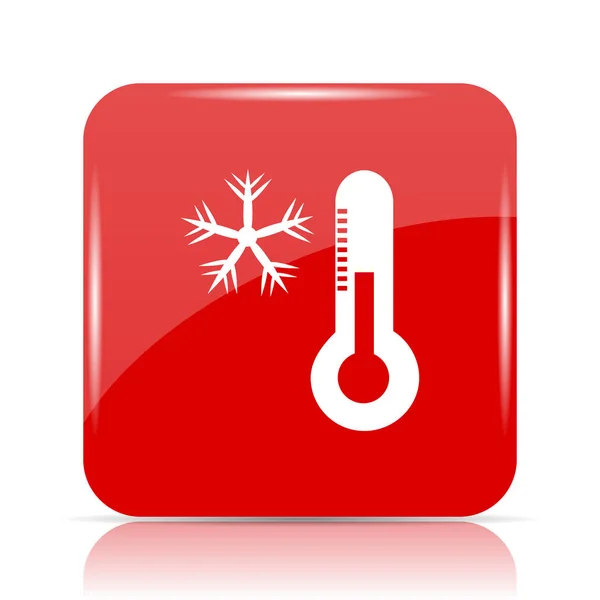 Schneeflocke mit Thermometer-Symbol — Stockfoto