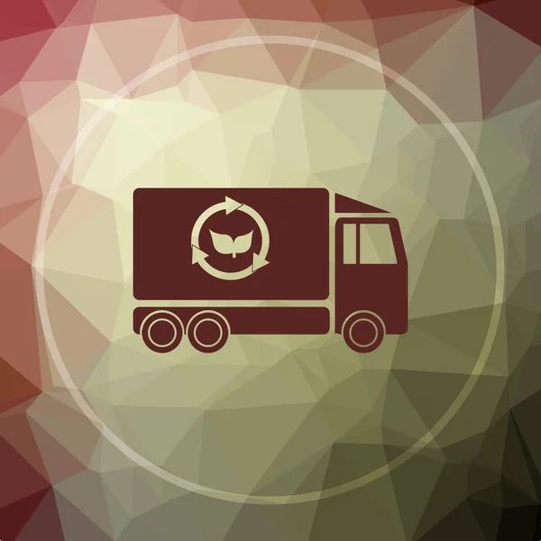 Eco vrachtwagen pictogram — Stockfoto
