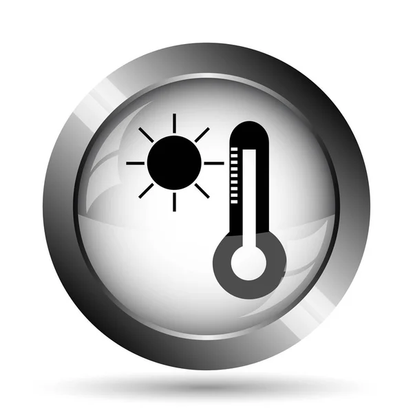Значок сонця і термометра — стокове фото