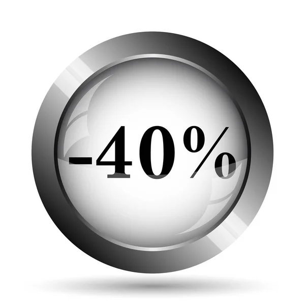 40 procent korting pictogram — Stockfoto