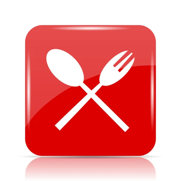 Fork and spoon icon — Stock Photo, Image