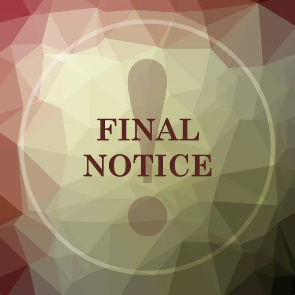 Final notice icon — Stock Photo, Image