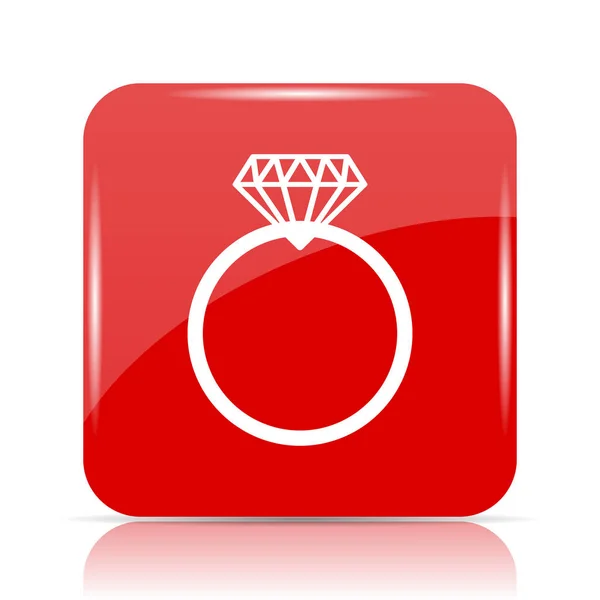 Ikona diamantového prstenu — Stock fotografie