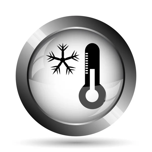 Sneeuwvlok met thermometer pictogram — Stockfoto