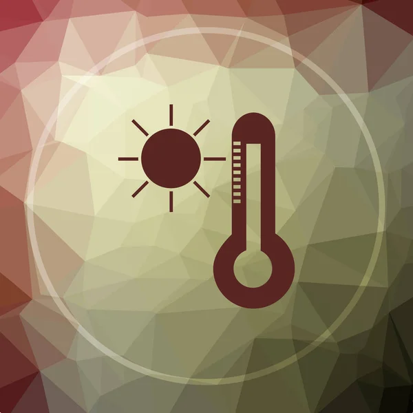 Sun and thermometer icon — Stock Photo, Image