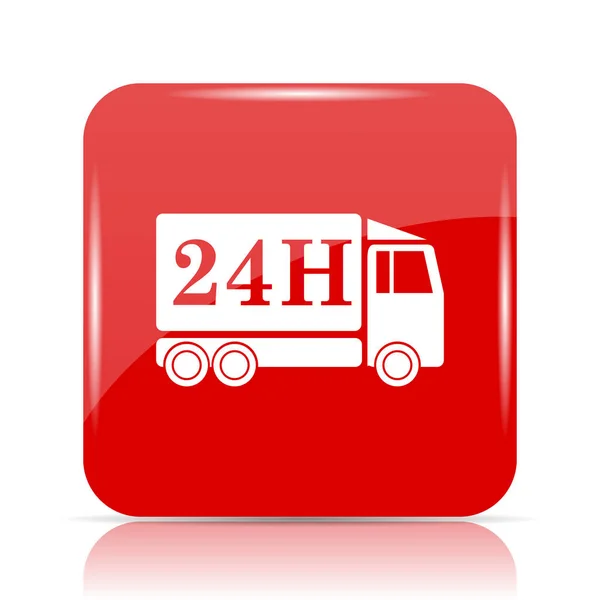 Ikona ciężarówka dostawa 24h — Zdjęcie stockowe