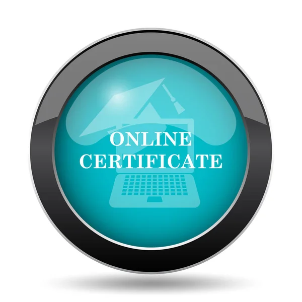 Icono de certificado en línea — Foto de Stock