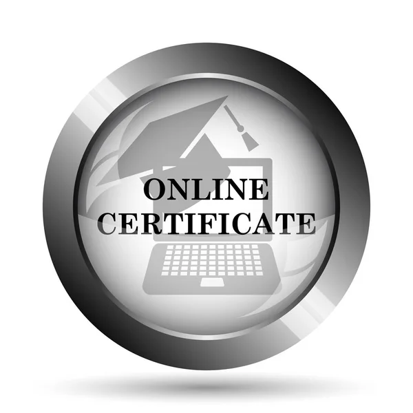 Ícone de certificado online — Fotografia de Stock