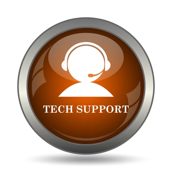 Tech support icon. Internet button on white background.