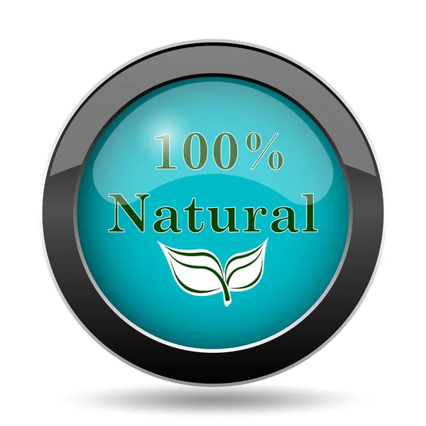 100 por ciento icono natural —  Fotos de Stock