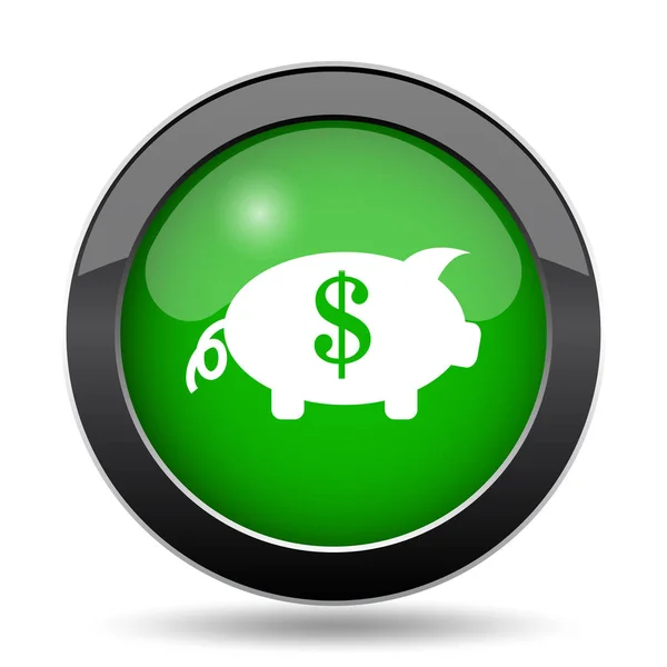 Money Icon Green Website Button White Background — Stock Photo, Image