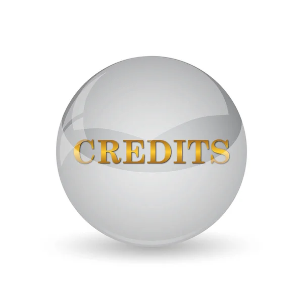 Kredi Simgesi Beyaz Arka Plan Üzerinde Internet Düğmesi — Stok fotoğraf