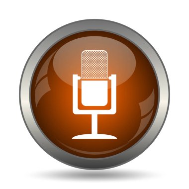 Mikrofon simgesi. Beyaz arka plan üzerinde Internet düğmesi.