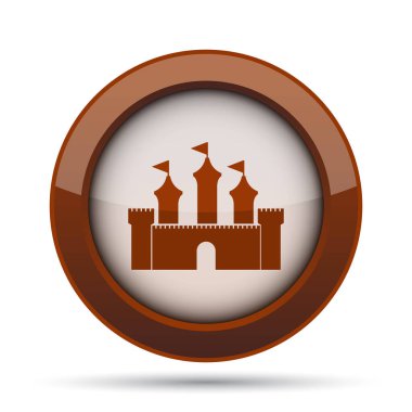 Kale simgesi. Beyaz arka plan üzerinde Internet düğmesi.