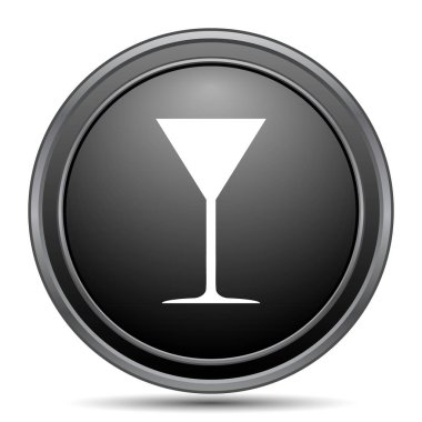 Martini cam kutsal kişilerin resmi, siyah Web sitesi düğme beyaz arka plan üzerinde