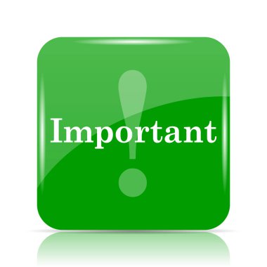 Önemli simgesi. Beyaz arka plan üzerinde Internet düğmesi