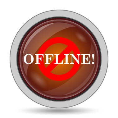 Beyaz arka plan üzerinde çevrimdışı kutsal kişilerin resmi, turuncu web sitesi düğme