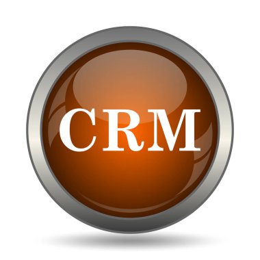 CRM simgesi. Beyaz arka plan üzerinde Internet düğmesi.