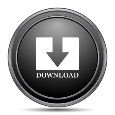 Siyah kutsal kişilerin resmi web sitesi düğme beyaz arka plan üzerinde download