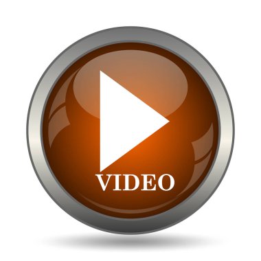 Video oynatımını simgesi. Beyaz arka plan üzerinde Internet düğmesi.
