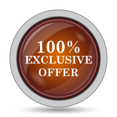 % 100 özel teklif turuncu kutsal kişilerin resmi web sitesi düğme beyaz arka plan üzerinde