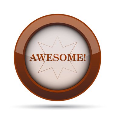 Harika simgesi. Beyaz arka plan üzerinde Internet düğmesi.