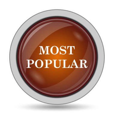 En popüler turuncu kutsal kişilerin resmi web sitesi düğme beyaz arka plan üzerinde