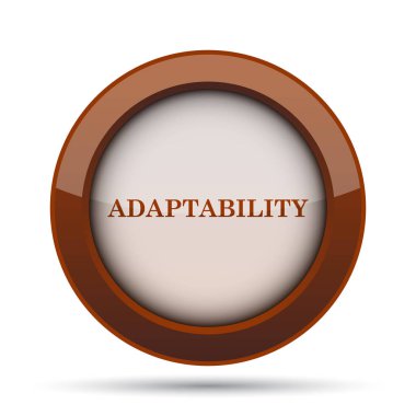 Adaptasyon simgesi. Beyaz arka plan üzerinde Internet düğmesi.