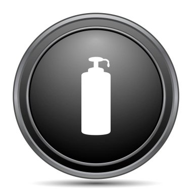 Sabun siyah kutsal kişilerin resmi web sitesi düğme beyaz arka plan üzerinde