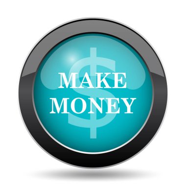 Yapmak para kutsal kişilerin resmi. Beyaz arka plan üzerinde para web sitesi düğmesi olun