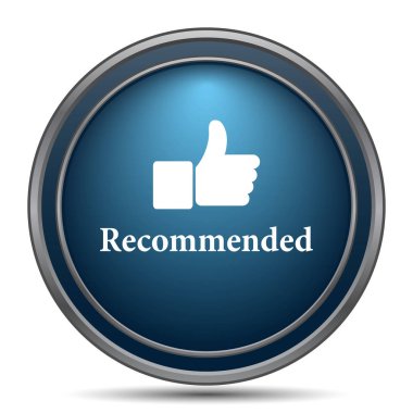 Önerilen simgesi. Beyaz arka plan üzerinde Internet düğmesi