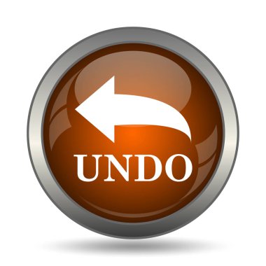 Simgesini geri almak. Beyaz arka plan üzerinde Internet düğmesi.