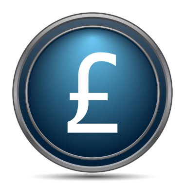 pound simgesi. Beyaz arkaplanda internet düğmesi