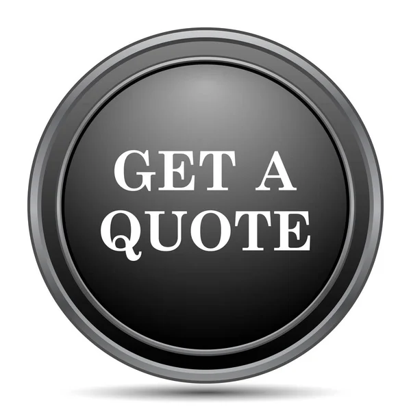 Get Quote Icon Black Website Button White Background — Stock Photo, Image