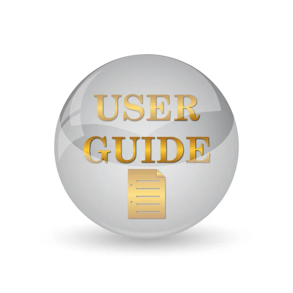 User guide icon. Internet button on white background.