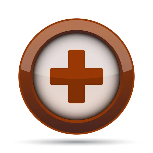 Medical Cross Icon Internet Button White Background — Stock Photo, Image