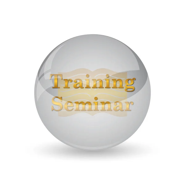 Training seminar icon. Internet button on white background.