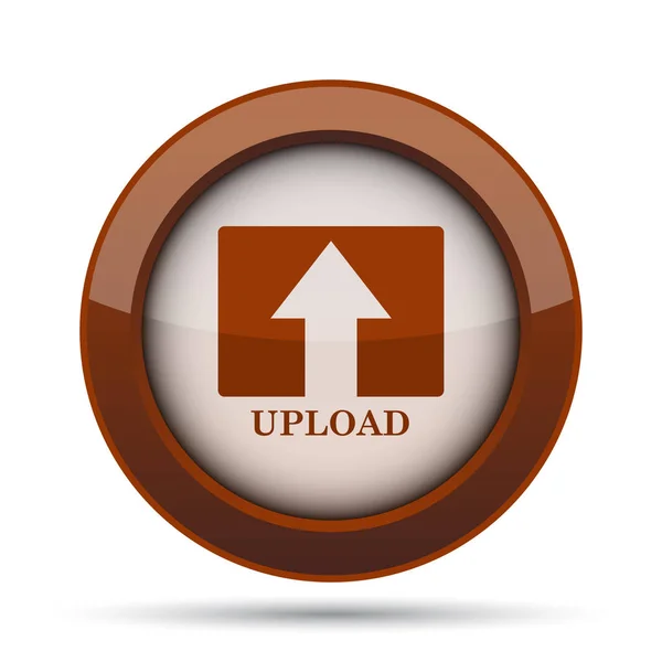 Upload icon. Internet button on white background.