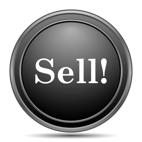 Продать Значок Черный Сайт Кнопку Белом Фоне — стоковое фото