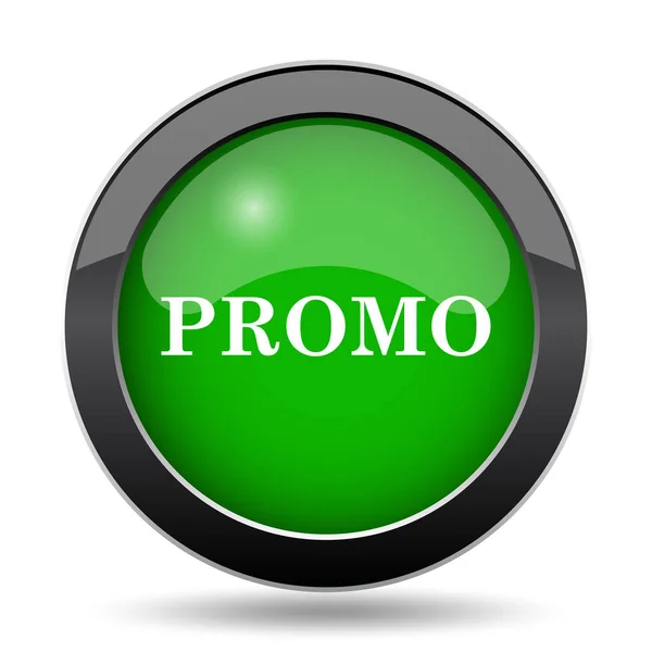 Icono Promocional Botón Verde Del Sitio Web Sobre Fondo Blanco — Foto de Stock