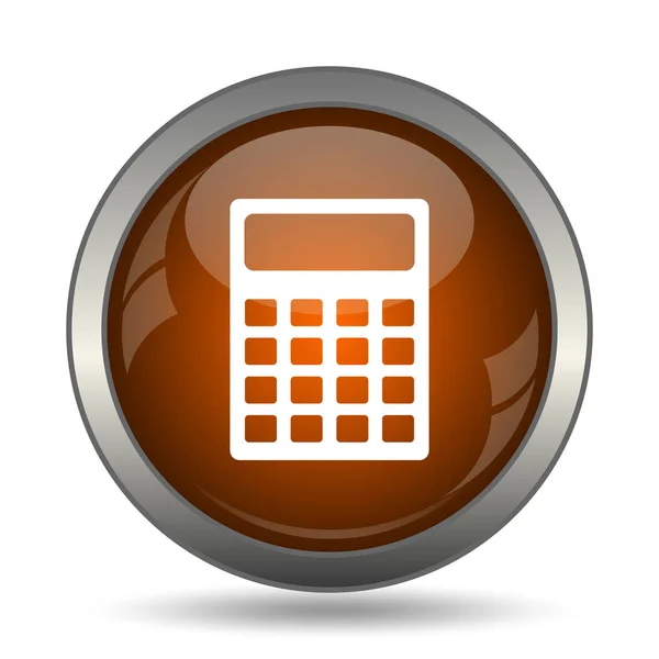 Calculator icon. Internet button on white background.