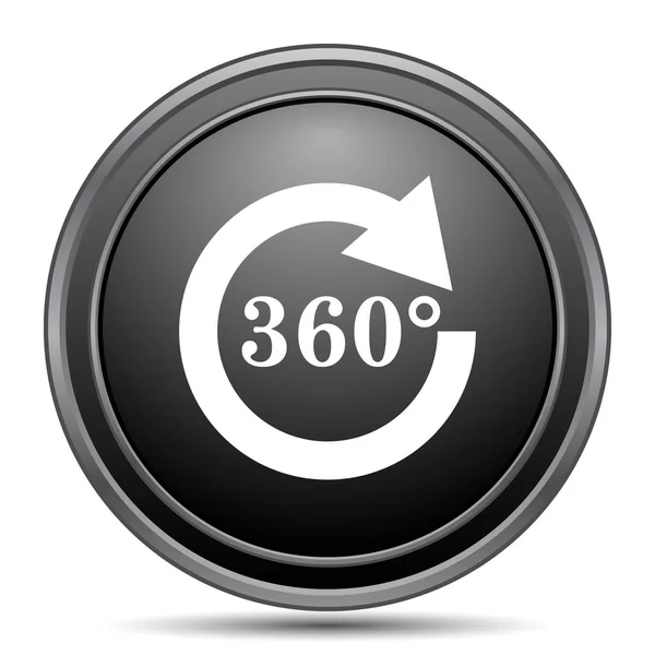 Recarregar 360 Ícone Botão Site Preto Fundo Branco — Fotografia de Stock