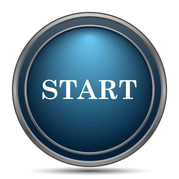 Start Icon Internet Button White Background — Stock Photo, Image