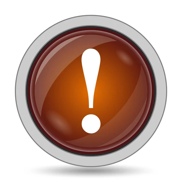 Icono Atención Botón Naranja Del Sitio Web Sobre Fondo Blanco —  Fotos de Stock