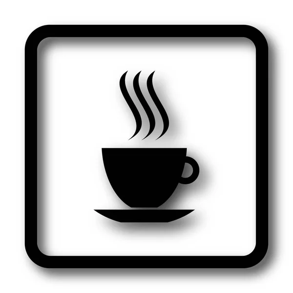 Cup Icon Black Website Button White Background — Stock Photo, Image