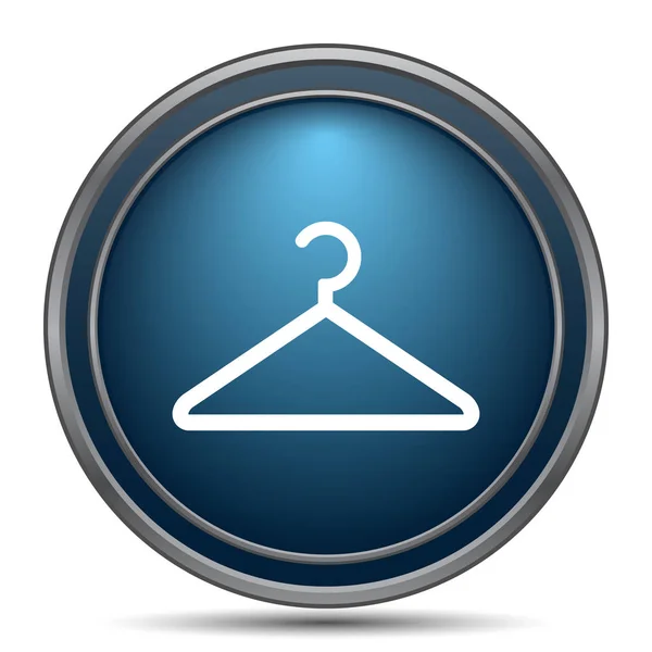 Kleiderbügel Symbol Internet Taste Auf Weißem Hintergrund — Stockfoto