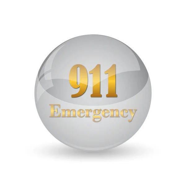 911 Icono Emergencia Botón Internet Sobre Fondo Blanco — Foto de Stock