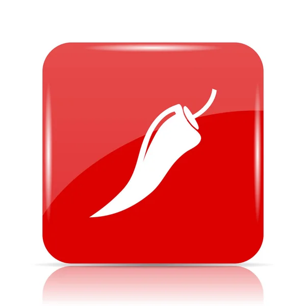 Pepper Icon Pepper Website Button White Background — Stock Photo, Image